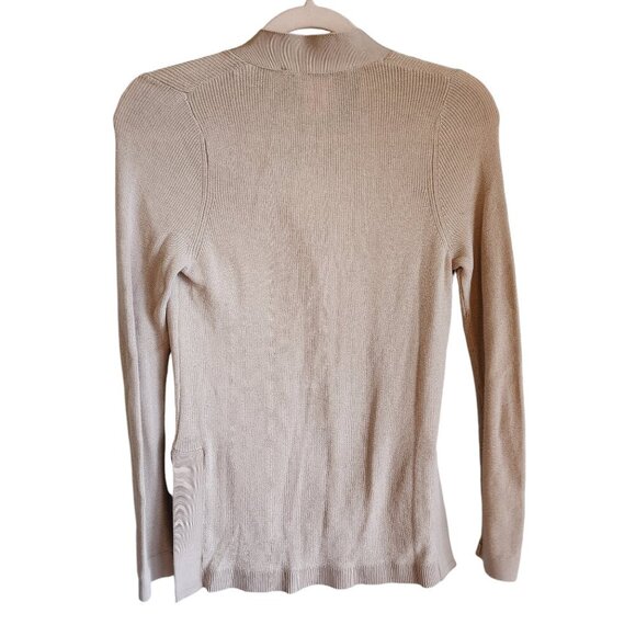 Gretchen Scott Sweater XS Beige Khaki Button Front Cardigan New - Picture 8 of 10